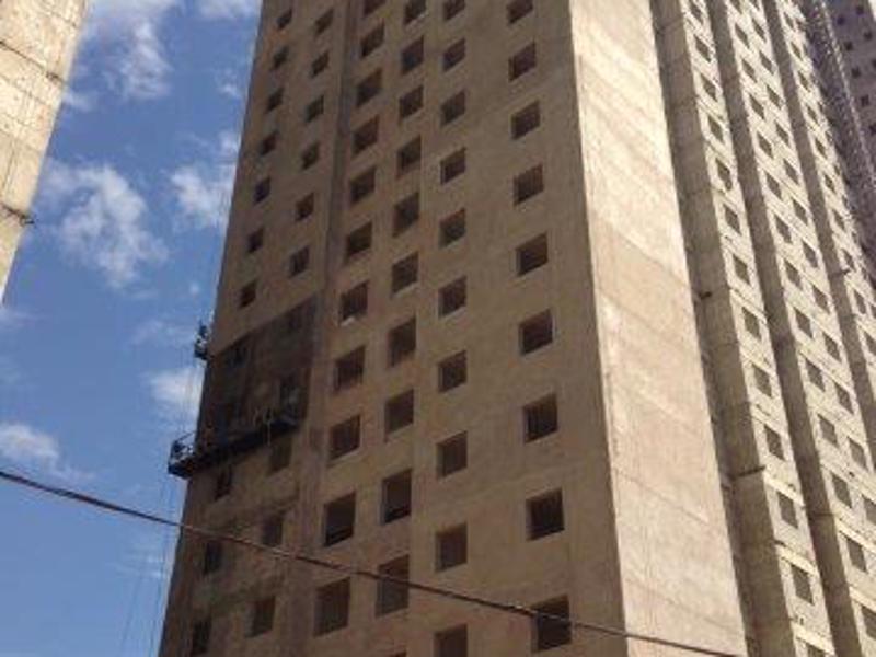 Ilustração artística - Foto Obra Abr/2014 - Fachada Torre A lateral